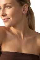 AMOR women's stud earrings, rhodium-plated 925 sterling silver, view 2