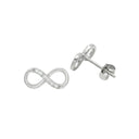 AMOR women's stud earrings, rhodium-plated 925 sterling silver, view 3