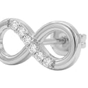 AMOR women's stud earrings, rhodium-plated 925 sterling silver, view 4