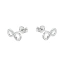 AMOR women's stud earrings, rhodium-plated 925 sterling silver, view 5