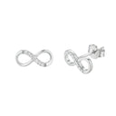 AMOR women's stud earrings, rhodium-plated 925 sterling silver, main image