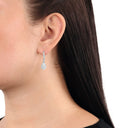 AMOR Ohrring (Ohrhänger) Damen, 925 Silber rhodiniert, Kristallglas weiß, Ansicht 2