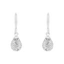 AMOR Ohrring (Ohrhänger) Damen, 925 Silber rhodiniert, Kristallglas weiß, Ansicht 3