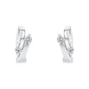 AMOR Ohrring (Creolen) Damen, 925 Silber rhodiniert, Zirkonia weiß, Ansicht 3