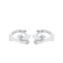 AMOR Ohrring (Creolen) Damen, 925 Silber rhodiniert, Zirkonia weiß, Ansicht 4