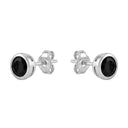 AMOR women's stud earrings, gold-plated 925 sterling silver, silver, black, view 11