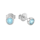 AMOR women's stud earrings, rhodium-plated 925 sterling silver, view 3