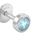 AMOR women's stud earrings, rhodium-plated 925 sterling silver, view 4