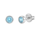AMOR women's stud earrings, rhodium-plated 925 sterling silver, main image