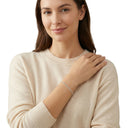 AMOR unisex bracelet, rhodium-plated 925 sterling silver, worn by model