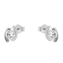 AMOR Ohrring (Ohrstecker) Damen, 925 Silber rhodiniert, Zirkonia weiß, Ansicht 4
