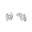 AMOR Ohrring (Ohrstecker) Damen, 925 Silber rhodiniert, Zirkonia weiß, Hauptbild