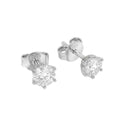 AMOR unisex stud earrings, rhodium-plated 925 sterling silver, view 3