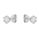 AMOR unisex stud earrings, rhodium-plated 925 sterling silver, view 5