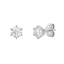 AMOR unisex stud earrings, rhodium-plated 925 sterling silver, main image