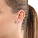 AMOR Ohrring (Ohrstecker) Damen, 925 Silber rhodiniert, Zirkonia weiß, Ansicht 2