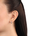 AMOR Ohrring (Creolen) Unisex, 925 Silber rhodiniert, Ansicht 2
