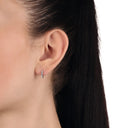 AMOR Ohrring (Creolen) Unisex, 925 Silber rhodiniert, Ansicht 2