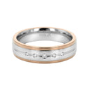 AMOR unisex ring, stainless steel with rose gold IP plating, view 3