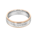 AMOR unisex ring, stainless steel with rose gold IP plating, view 4