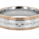 AMOR unisex ring, stainless steel with rose gold IP plating, view 5