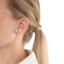 AMOR Ohrring (Ohrstecker) Damen, 925 Silber rhodiniert, Zirkonia weiß, Ansicht 2