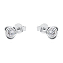 AMOR Ohrring (Ohrstecker) Damen, 925 Silber rhodiniert, Zirkonia weiß, Ansicht 4