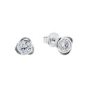 AMOR Ohrring (Ohrstecker) Damen, 925 Silber rhodiniert, Zirkonia weiß, Hauptbild