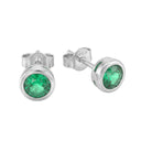 AMOR women's stud earrings, rhodium-plated 925 sterling silver, view 3