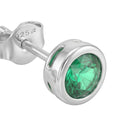 AMOR women's stud earrings, rhodium-plated 925 sterling silver, view 4