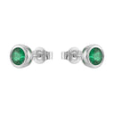 AMOR women's stud earrings, rhodium-plated 925 sterling silver, view 5