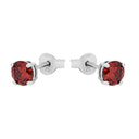 AMOR Ohrring (Ohrstecker) Damen, 925 Silber rhodiniert, Zirkonia rot, Ansicht 4