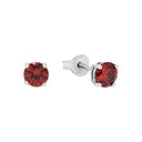 AMOR Ohrring (Ohrstecker) Damen, 925 Silber rhodiniert, Zirkonia rot, Hauptbild