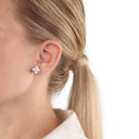 AMOR Ohrring (Ohrstecker) Damen, 925 Silber rhodiniert, Zirkonia weiß, Ansicht 2