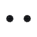 AMOR Ohrring (Ohrstecker) Damen, 925 Silber rhodiniert, Kristallglas schwarz, Ansicht 3