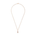 AMOR Halskette Damen, 925 Silber rosé vergoldet, Kristallglas apricot, Ansicht 3
