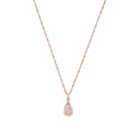 AMOR Halskette Damen, 925 Silber rosé vergoldet, Kristallglas apricot, Hauptbild