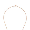 AMOR Halskette Damen, 925 Silber rosé vergoldet, Kristallglas apricot, Verschluss