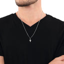 AMOR Anhänger (Halskette) Unisex, 925 Silber rhodiniert, Motiv Kreuz, Ansicht 4