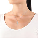 AMOR Anhänger (Halskette) Damen, 925 Silber rhodiniert, Motiv Kreuz, Zirkonia weiß, Ansicht 2
