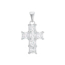AMOR Anhänger (Halskette) Damen, 925 Silber rhodiniert, Motiv Kreuz, Zirkonia weiß, Hauptbild