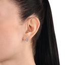 AMOR Ohrring (Ohrstecker) Damen, 925 Silber rhodiniert, Zirkonia weiß, Ansicht 2