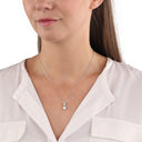 AMOR Halskette Damen, 925 Silber rhodiniert, Zirkonia weiß, Ansicht 2