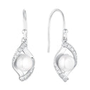 AMOR Ohrring (Ohrhänger) Damen, 925 Silber rhodiniert, Zirkonia weiß, Hauptbild