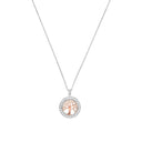 AMOR Halskette Damen, 925 Silber silber / rosévergoldet (bicolor), Motiv Lebensbaum, Zirkonia weiß, Hauptbild