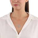 AMOR Halskette Damen, 925 Silber rhodiniert, Motiv Herz, Zirkonia weiß, Ansicht 2
