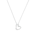 AMOR Halskette Damen, 925 Silber rhodiniert, Motiv Herz, Zirkonia weiß, Hauptbild