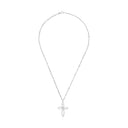 AMOR Halskette Damen, 925 Silber rhodiniert, Motiv Kreuz, Zirkonia weiß, Ansicht 3