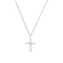 AMOR Halskette Damen, 925 Silber rhodiniert, Motiv Kreuz, Zirkonia weiß, Hauptbild