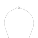 AMOR Halskette Damen, 925 Silber rhodiniert, Motiv Herz, Zirkonia weiß, Verschluss